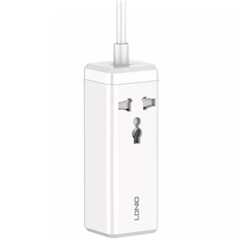 شارژر و چند راهی برق 65 وات الدنیو LDNIO SC1418 Mini Smart Power Socket Plug Desktop
