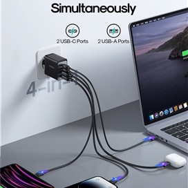 شارژر دیواری جویروم Joyroom JR-TCG02 Gan توان 67 وات همراه با کابل