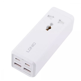 شارژر و چند راهی برق 65 وات الدنیو LDNIO SC1418 Mini Smart Power Socket Plug Desktop