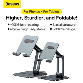 هولدر رومیزی تبلت 360 درجه بیسوس Baseus Desktop Biaxial Foldable Metal Stand for tablet B10431801811