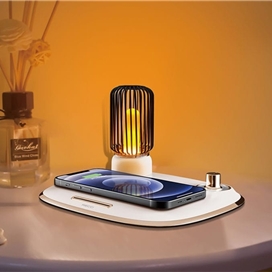 شارژر بی‌سیم و چراغ خواب 15 وات رسی Recci RLS-L11 wireless fast charging