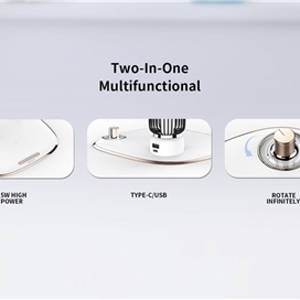 شارژر بی‌سیم و چراغ خواب 15 وات رسی Recci RLS-L11 wireless fast charging