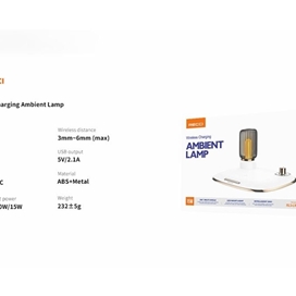 شارژر بی‌سیم و چراغ خواب 15 وات رسی Recci RLS-L11 wireless fast charging
