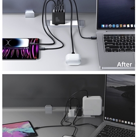 شارژر دیواری جویروم Joyroom JR-TCG02 Gan توان 67 وات همراه با کابل