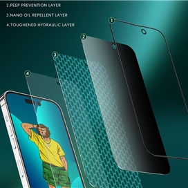 محافظ صفحه نمایش حریم شخصی گرین مدل Silicone-Pry-Plus مناسب برای گوشی موبایل اپل iPhone 14 Plus
