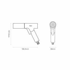 شلنگ و نازل کارواش Baseus GF5 Car Wash Spray Nozzle CPGF000201 طول 30 متری
