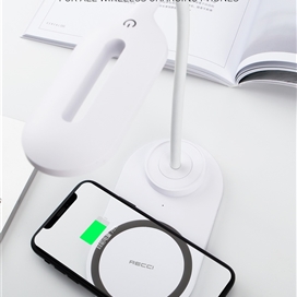 چراغ و شارژر وایرلس رومیزی رسی RECCI Desktop Wireless Charging Lamp RLS-L08