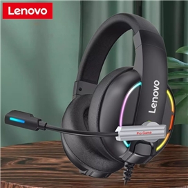 هدفون سیمی گیمینگ لنوو Lenovo HU75 Color LED Adjustable Gaming Headset
