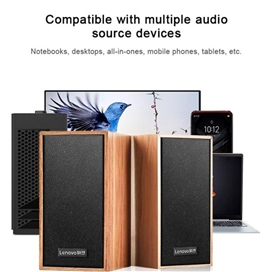 اسپیکر دسکتاپ لنوو Lenovo M530 Wooden Desktop Wired Speaker توان 6 وات