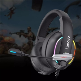 هدفون سیمی گیمینگ لنوو Lenovo HU75 Color LED Adjustable Gaming Headset
